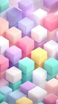 Colorful 3d cubes background photo