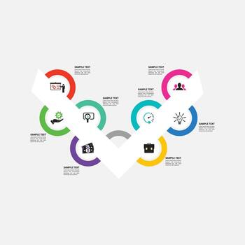 Infographic banned internet template icons in different colors include black market web terrorism hacking technology cyber hitman vector
