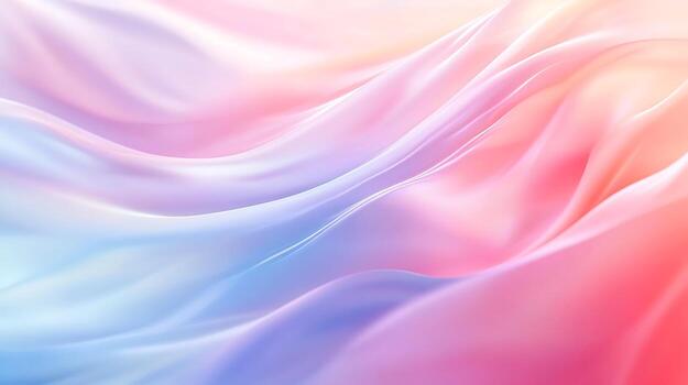 Elegant abstract background of flowing multicolored fabric with soft wave formations photo
