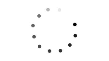 cargando circulo animación en blanco antecedentes. redondo cargando animación. movimiento gráfico. video