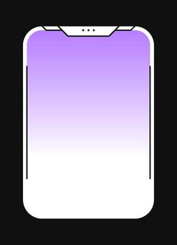 Simple Interface Display Card. Flat Gradient UI Block vector