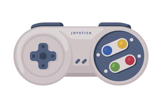 Modern Game Console Controller, Game Players Accessory Device Cartoon Illustration vector