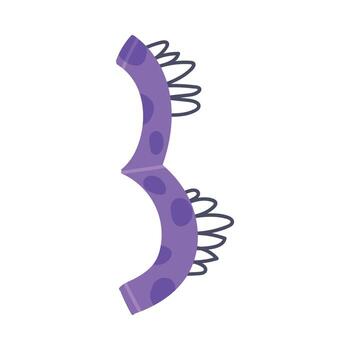 Dinosaur Number Numeral Three with Spikes Isolated on White Background Illustration vector