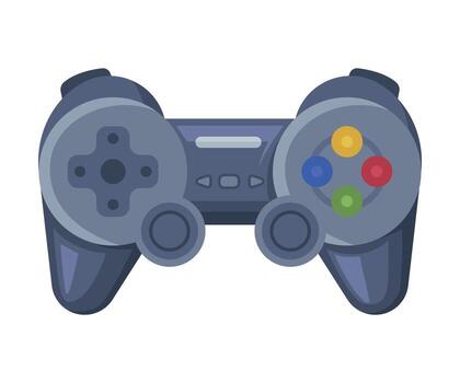 Red Game Controller, Joystick of Game Console Cartoon Illustration vector