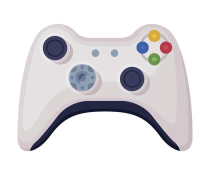 moderno juego consola controlador, palanca de mando de juego consola dibujos animados ilustración vector