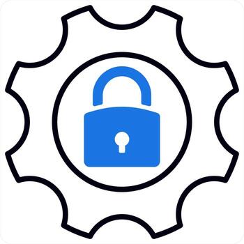 Security Setting icon concept vector