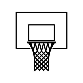 Net icon. Simple line, outline illustration elements of basketball for ui and ux, website or mobile application vector