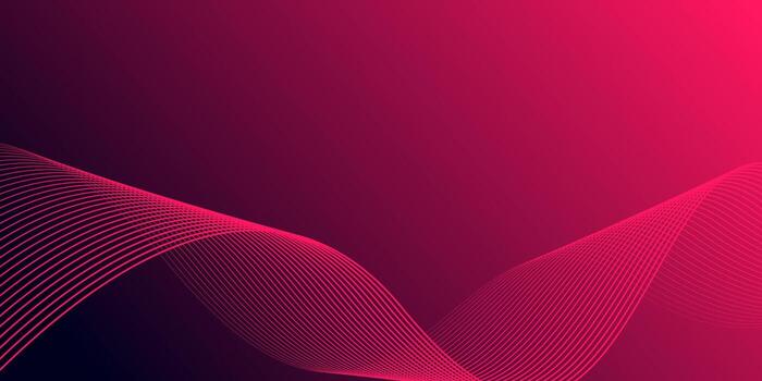 resumen brillante ola líneas en degradado rosado antecedentes. dinámica ola modelo. moderno fluido ondulado líneas. futurista tecnología concepto. traje para bandera, póster, portada, folleto, volante, sitio web vector