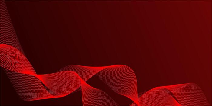 Abstract red gradient background with shining lines waves. modern background for banner, poster,cover,brochure,flyer,website. vector