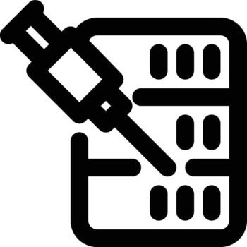 SQL Injection, Code Injection, Attack Outline Icon vector