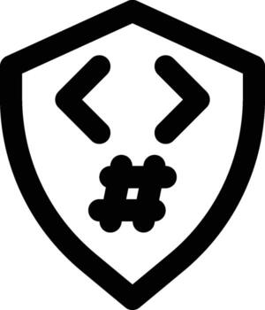 Secure Hash, SHA, Secure Outline Icon vector