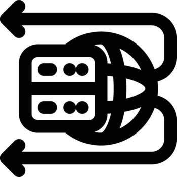 Reverse Proxy, Reverse, Proxy Outline Icon vector