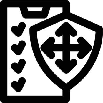 penetración pruebas, bolígrafo pruebas, penetración contorno icono vector