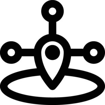 Network Mapping, Network, Mapping Outline Icon vector