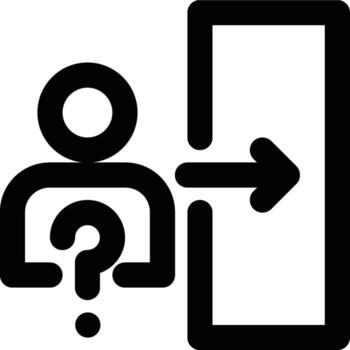 nulo sesión, anónimo iniciar sesión, seudónimo contorno icono vector