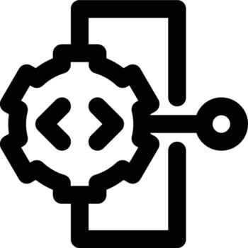 Logic Gate, Logic, Gateway Outline Icon vector