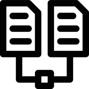 ftp, archivo transferir protocolo, protocolo contorno icono vector