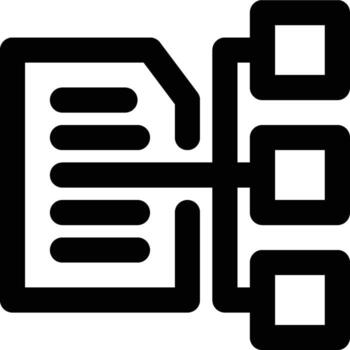 Data Classification, Classification, Data Outline Icon vector