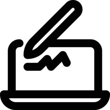 Digital Signature, Signature, Authenticity Outline Icon vector