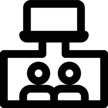 compartimentación, restringiendo, acceso contorno icono vector