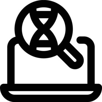 Computer Forensics, Forensic, Digital Forensic Outline Icon vector