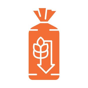 low carb bread color flat icon for digital and print projects. vector