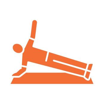 side plank exercise color flat icon for digital and print projects. vector