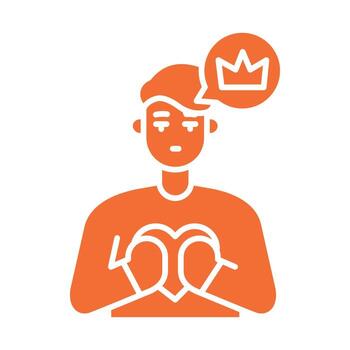 Pride emotion color flat icon for digital and print projects. vector