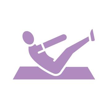 v ups exercise color flat icon for digital and print projects. vector