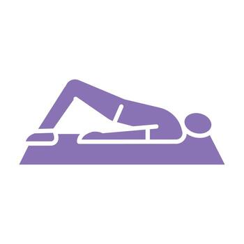 glute bridge color flat icon for digital and print projects. vector
