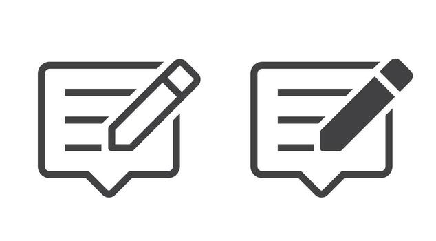 Write a feedback icon set. Customer reviews symbol. Feedback customers review, evaluating product, service. vector
