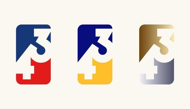 Collection of Card Design Number Anniversary 43th, 43th Happy Anniversary with Rectangle or Square shape in multiple colour variation. vector