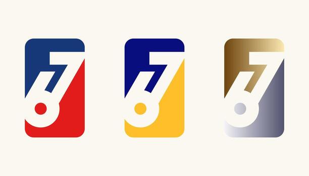 Collection of Card Design Number Anniversary 67th, 67th Happy Anniversary with Rectangle or Square shape in multiple colour variation. vector