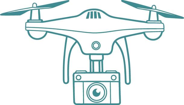 drone template outline drawing for design projects vector