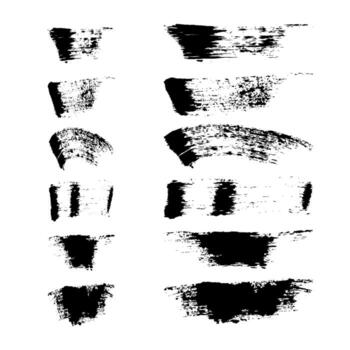 Mascara texture. Black brush strokes and marks with a cosmetic effect for use in design, illustrations, backgrounds, and decoration. vector