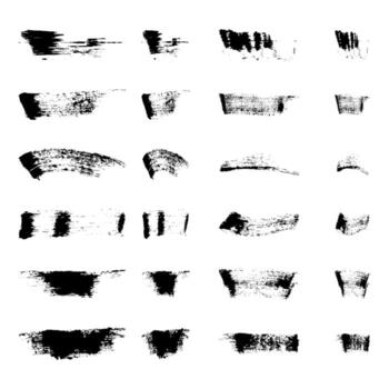 Mascara texture. Set of black brush strokes and smudges with a cosmetic effect for use in design, backgrounds, illustrations, and decoration. vector