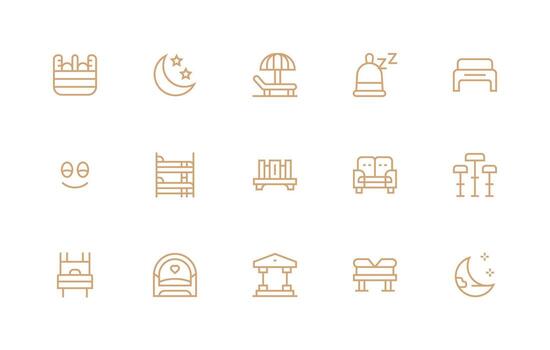 Regular Line Icons from Rest Set with 15 Vectors Pixel Perfect Icons for Modern Apps