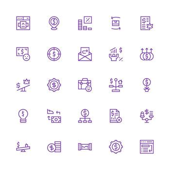 25 medio carrera contorno estilo íconos desde regreso colección completar icono haz para web diseño vector