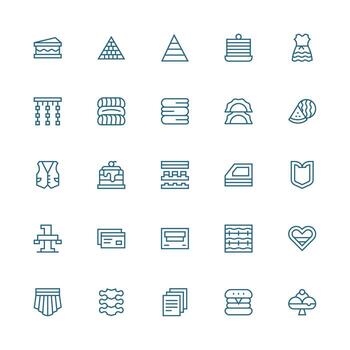 25 Icons for Layered in Medium Stroke Outline Format Neatly Designed Icons for Web Platforms vector