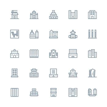 de varios pisos incluso 25 medio carrera contorno ilustraciones mínimo icono conjunto para interfaz proyectos vector