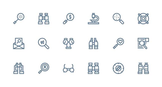 fuerte carrera línea íconos desde aumentador conjunto con 18 vectores ui y ux enfocado icono colección