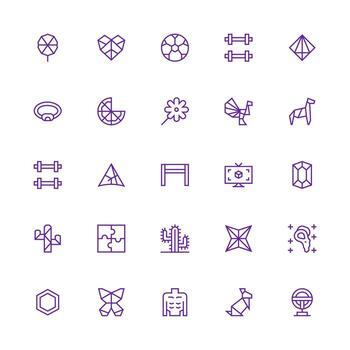 25 Medium Stroke Outline Designs for Shape Icons Scalable Icons for Cross-Platform Interfaces vector