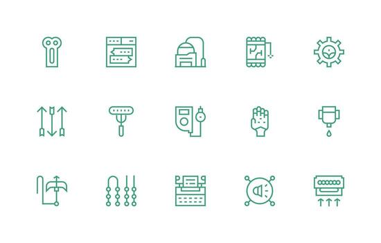 regular línea íconos desde salida conjunto con 15 vectores neutral estilo íconos para ninguna proyecto