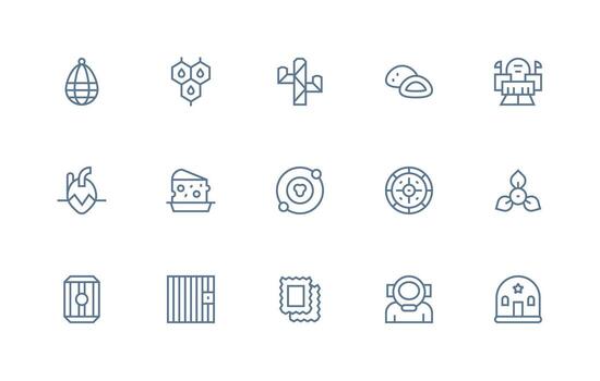 15 íconos para aislado en regular línea formato icono paquete vector