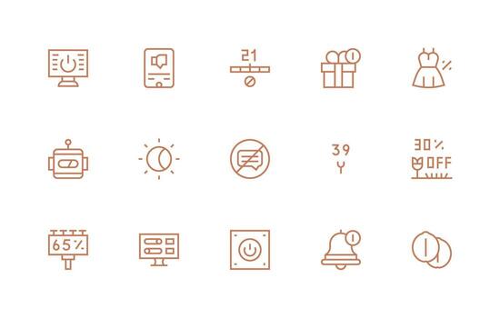 15 Regular Line Style Icons from Off Collection Design Ready Icon Set for Teams vector