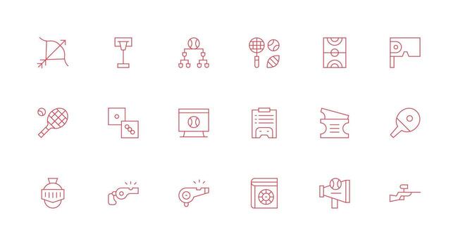 juego diseño íconos presentando 18 en mínimo línea estilo usuario interfaz íconos para digital productos vector