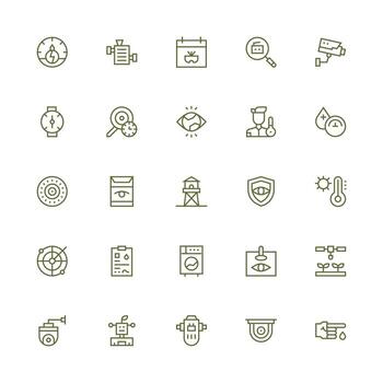 medio carrera contorno íconos desde supervisión conjunto con 25 vectores alta calidad icono paquete