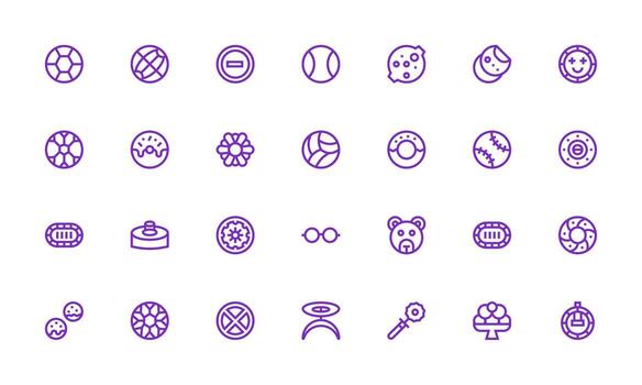 Bold Line Icons from Round Set with 28 Vectors All Device Compatible Icon Set