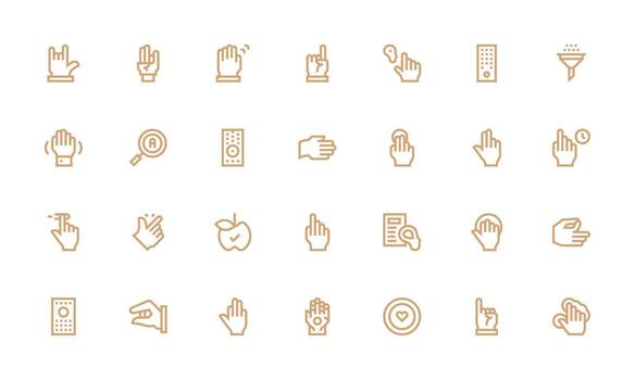 Select Set with 28 Bold Line Icons User Interface Icons for Digital Products vector