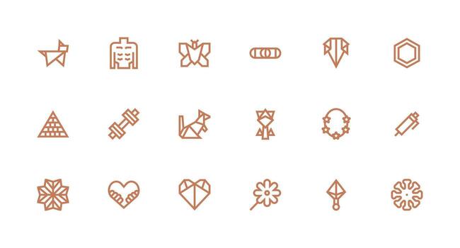 Strong Stroke Line Icons from Shape Set with 18 Vectors General Use Icon Pack